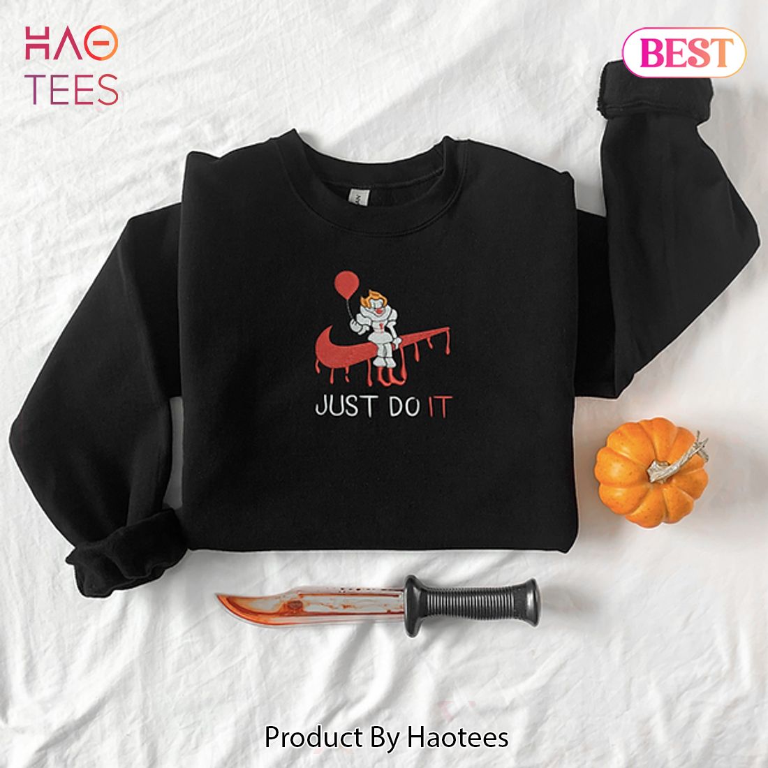 PREMIUM Clown Melt Sw00sh Embroidered Hoodie, Sweatshirt
