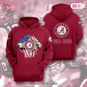 THE BEST Alabama Crimson Tide American Flag Ripped For Fan 3D Hoodie NCAA Gifts