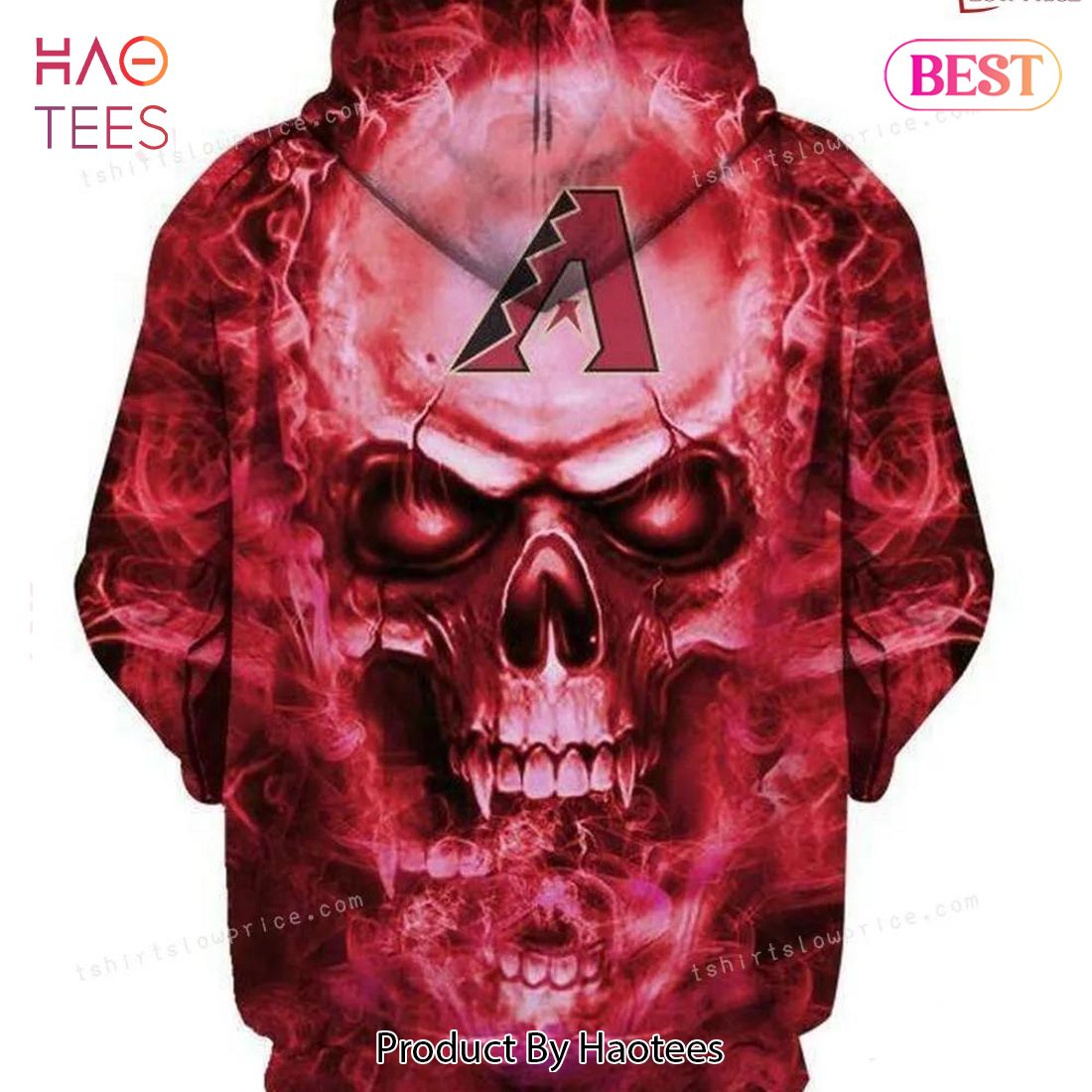 THE BEST Arizona Diamondbacks Skull Fire MLB 3D Hoodie