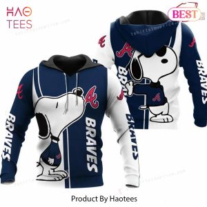 THE BEST Atlanta Braves Snoopy Lover Allover Printed 3D Hoodie