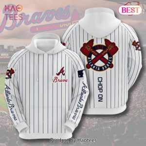 THE BEST Atlanta Braves White Custom 3D Hoodie