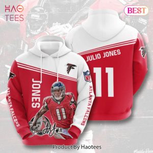 THE BEST Atlanta Falcons 11 Julio Jones Signature 3D Hoodie