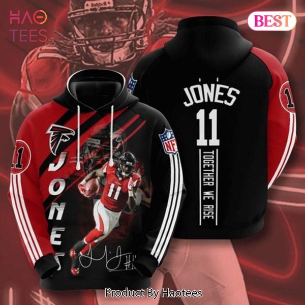 THE BEST Atlanta Falcons 11 Julio Jones Zip Hoodie 3D Hoodie