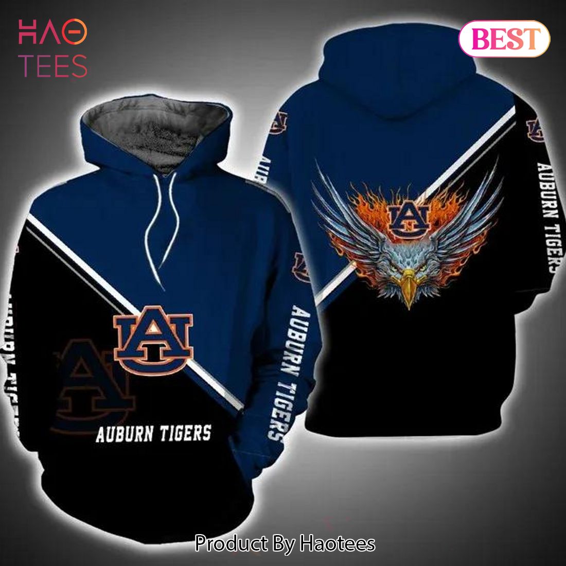 THE BEST Auburn Tigers Fire Eagle 3D Hoodie NCAA Basketball Gifts