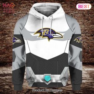 THE BEST Baltimore Ravens Logo Sliver 3D Hoodie Baltimore Ravens Gift Ideas For Him