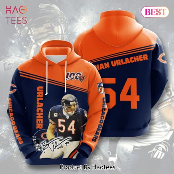 THE BEST Brian Urlacher 54 Chicago Bears NFL 3D Hoodie