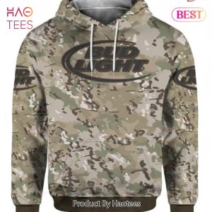 THE BEST Bud Light Camo 3D Hoodie