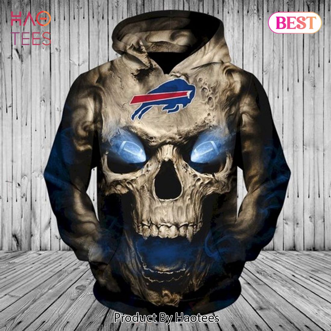 Buffalo Bills Football Team Red Blue White 3D Hoodie All Over Print -  T-shirts Low Price