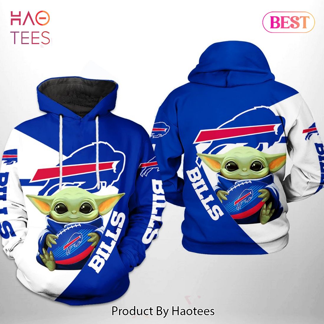 THE BEST Buffalo Bills NFL Baby Yoda Team 3D Hoodie