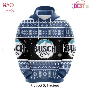 THE BEST Busch Latte Christmas Cute Noel 3D Hoodie Thanksgiving Gift