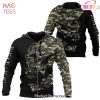 THE BEST Camo Skull Busch Light Unisex 3D Hoodie