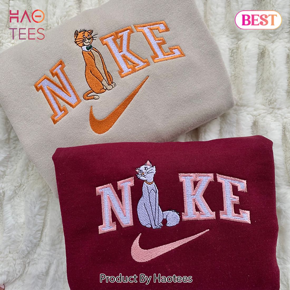 THE BEST Nike Mix Cat Love Matching Set Embroidered Hoodie, Sweatshirt Luxury Store