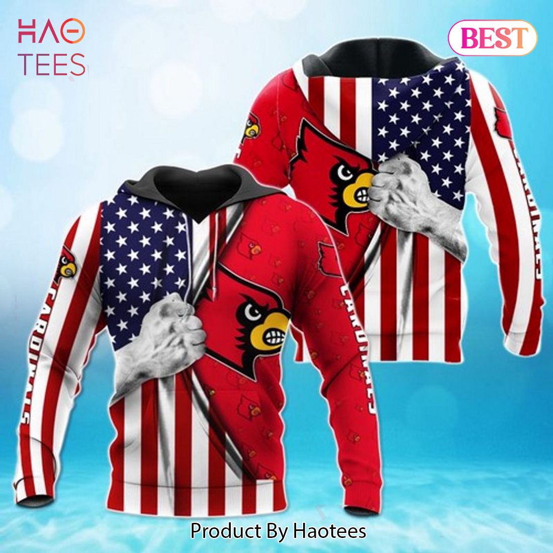 TRENDING Arizona Cardinals Football American Flag Full Printing 3D Hoodie TRENDING Arizona Cardinals Football American Flag Full Printing 3D Hoodie