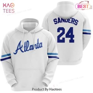 TRENDING Atlanta Braves Deion Sanders  42 MLB White 3D Hoodie Allover, Gift For Atlanta Fans Hoodie