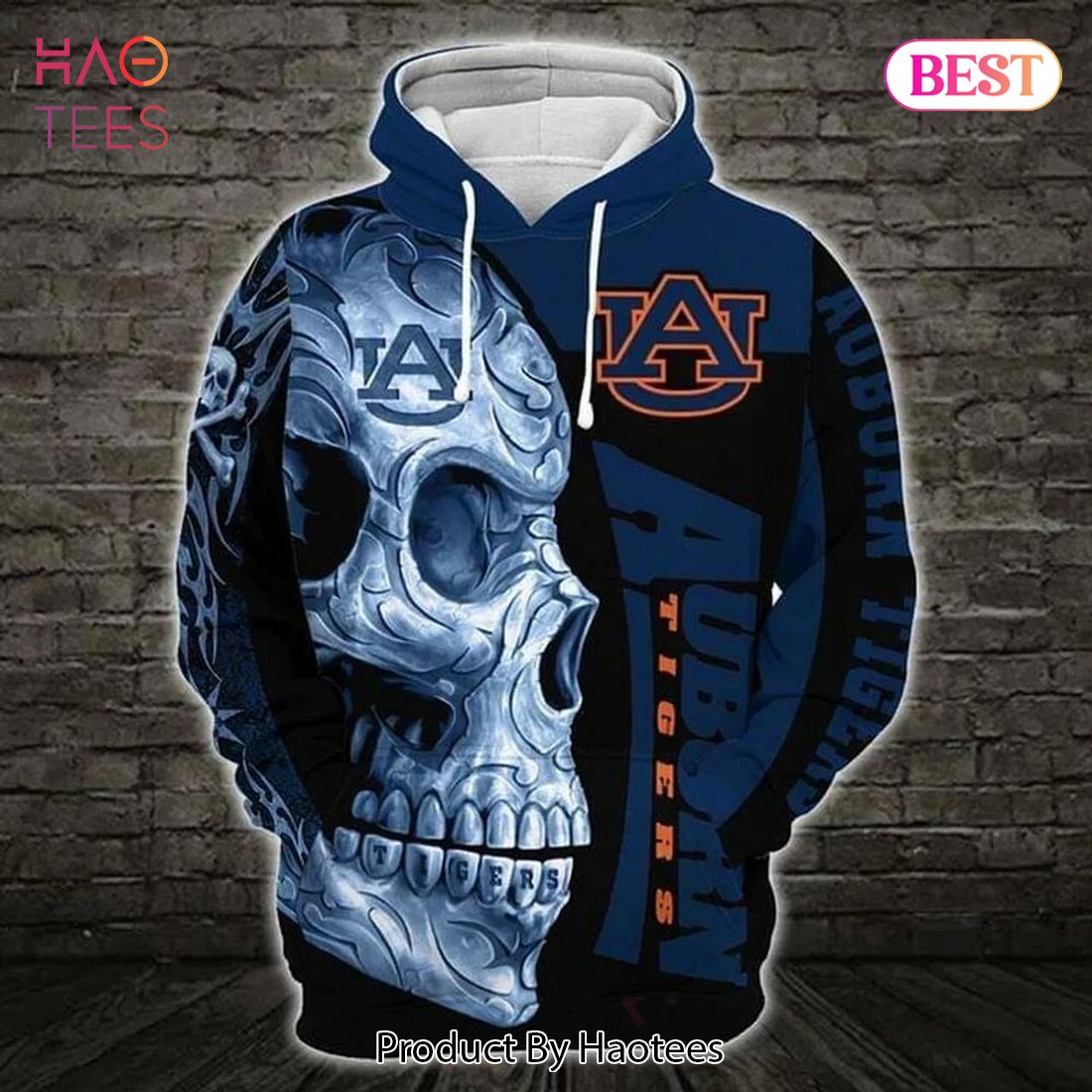 TRENDING Auburn Tigers Skull Team 3D Hoodie Auburn Tigers NCAA Gifts
