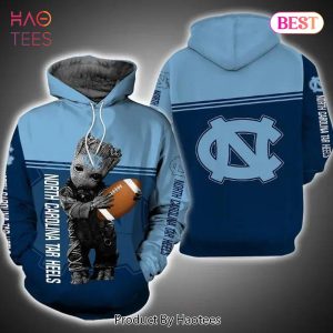 TRENDING Baby Groot Hug Ball North Carolina Tar Heels 3D Hoodie North Carolina Tar Heels Fans Gift