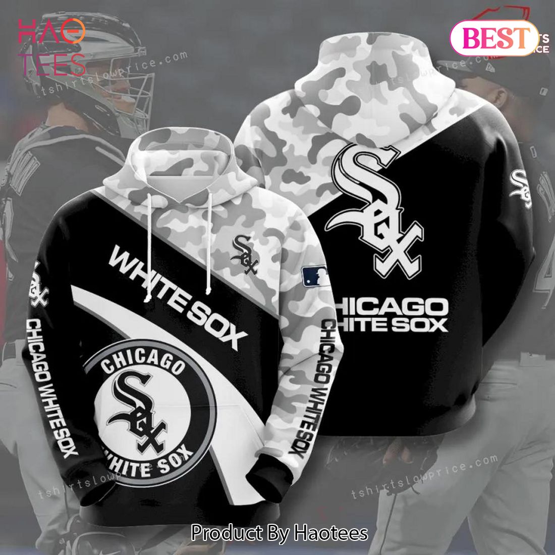 TRENDING Baby Yoda Chicago White Sox 3D Hoodie Black White