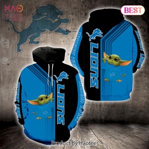 TRENDING Baby Yoda Detroit Lions 3D Hoodie Cool Detroit Lions Gifts