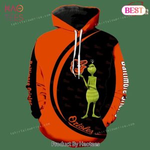 TRENDING Baltimore Orioles The Grinch Christmas Full Over Print 3D Hoodie Zipper