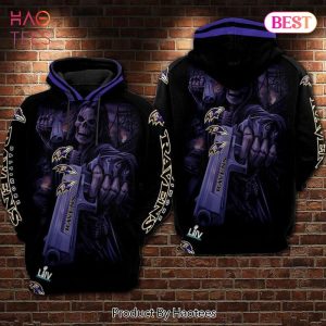 TRENDING Baltimore Ravens Dual Guns 3D Hoodie Unique Baltimore Ravens Gifts