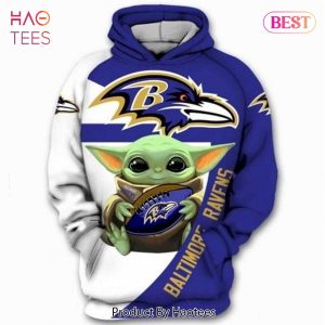 TRENDING Baltimore Ravens Logo Yoda Star Wars 3D Hoodie