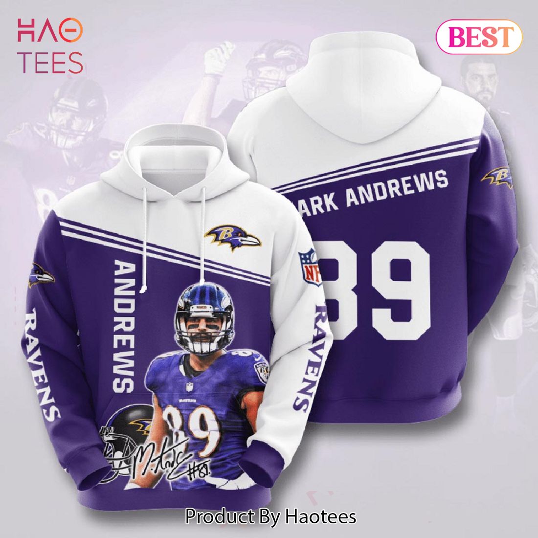 Shop Mark Andrews Baltimore Ravens Purple Custom Jersey