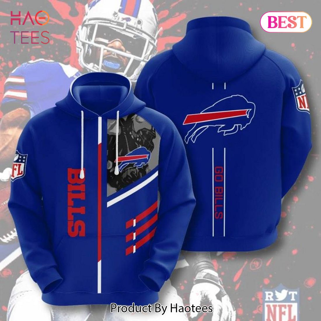 TRENDING Buffalo Bills Go Bills 3D Hoodie Gifts For Buffalo Bills Fans