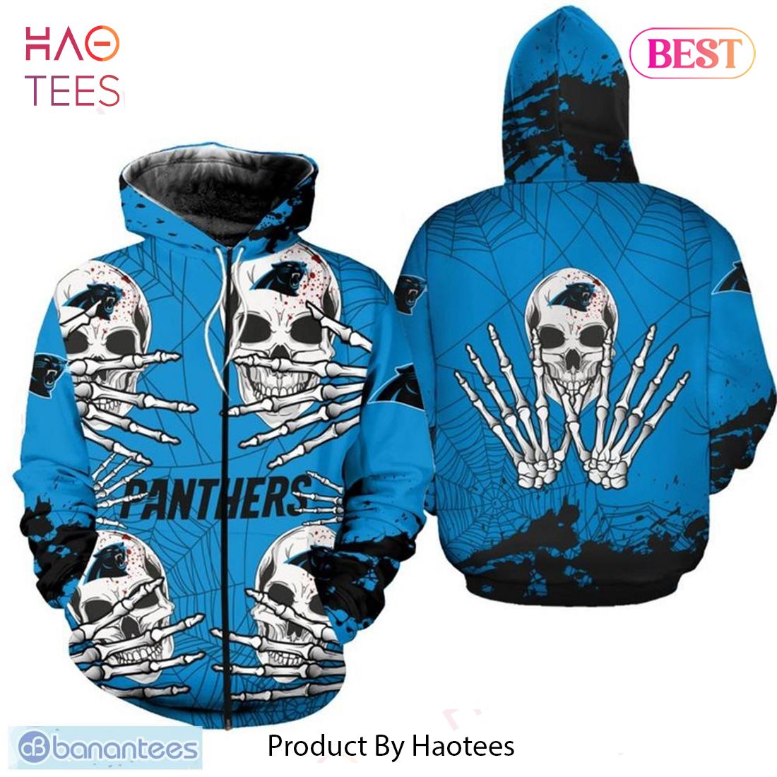 TRENDING Carolina Panthers 3D Hoodie skull for Halloween graphic Gift For Mens