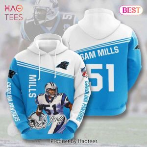 TRENDING Carolina Panthers 51 Sam Mills Belong Panthers Signature 3D Hoodie