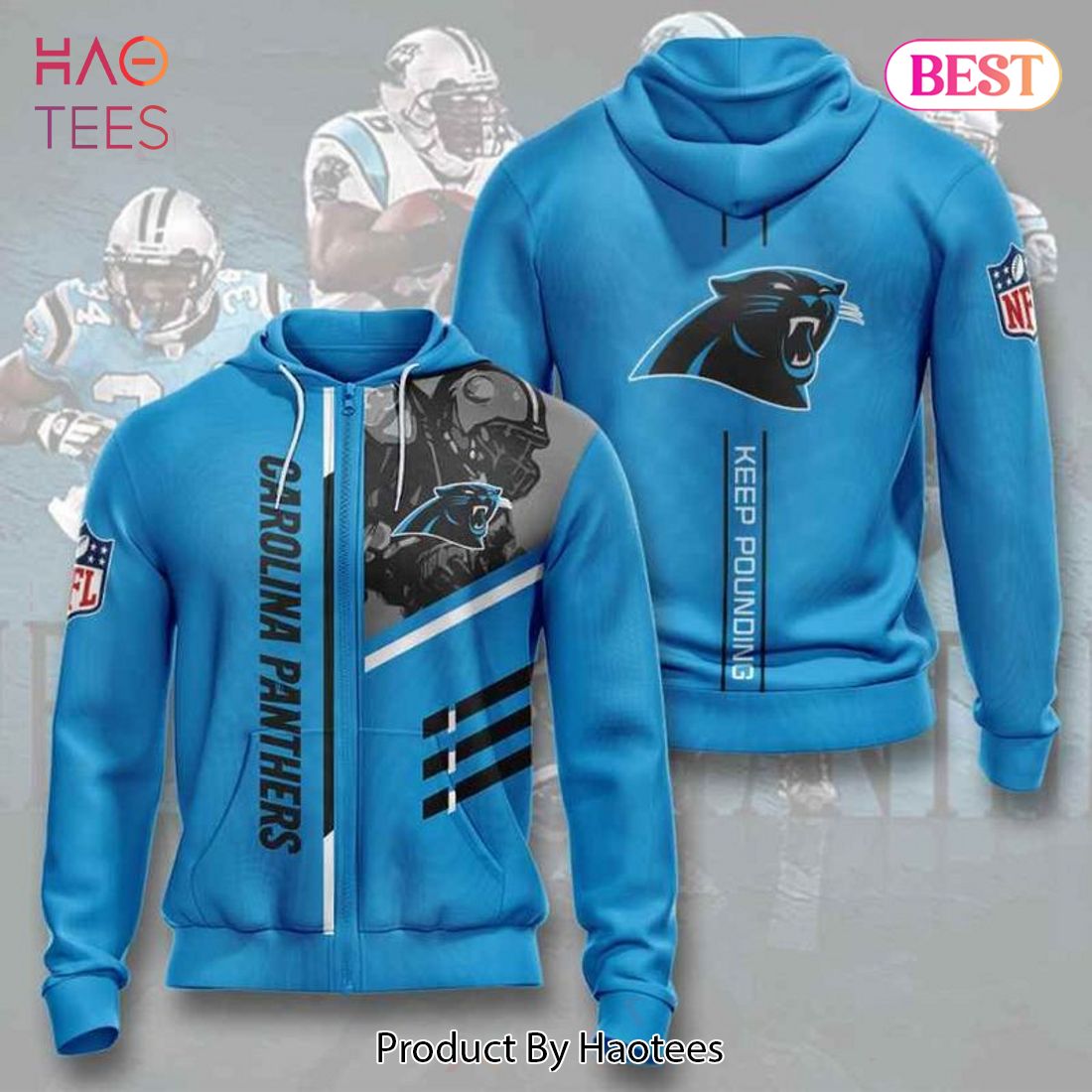 TRENDING Carolina Panthers Keep Pounding 3d Hoodie