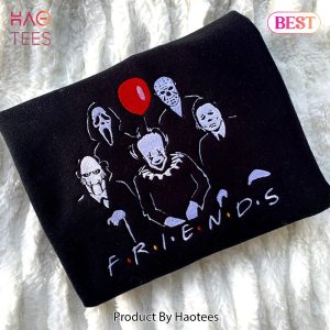 TRENDING Horror Friends Embroidered Hoodie, Sweatshirt