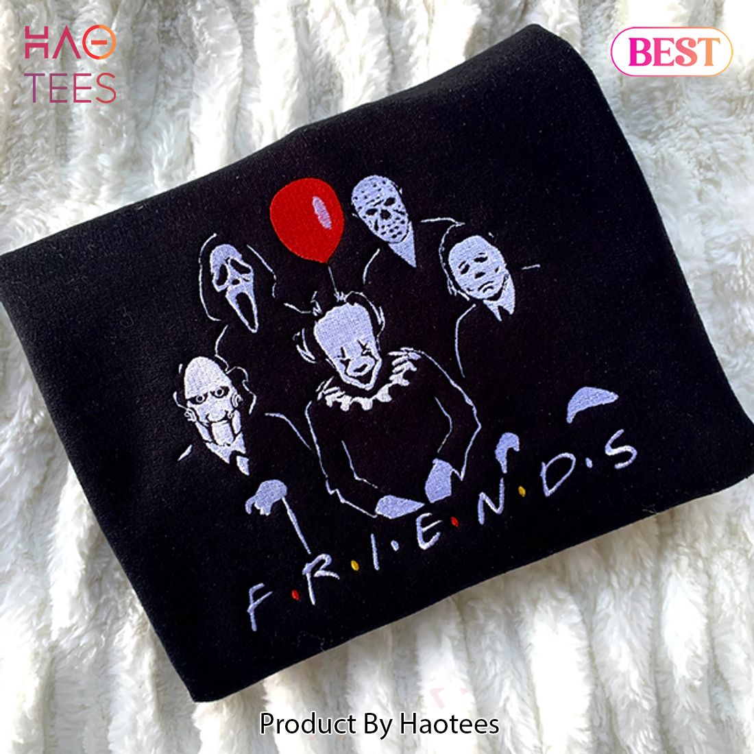 TRENDING Horror Friends Embroidered Hoodie, Sweatshirt TRENDING Horror Friends Embroidered Hoodie, Sweatshirt