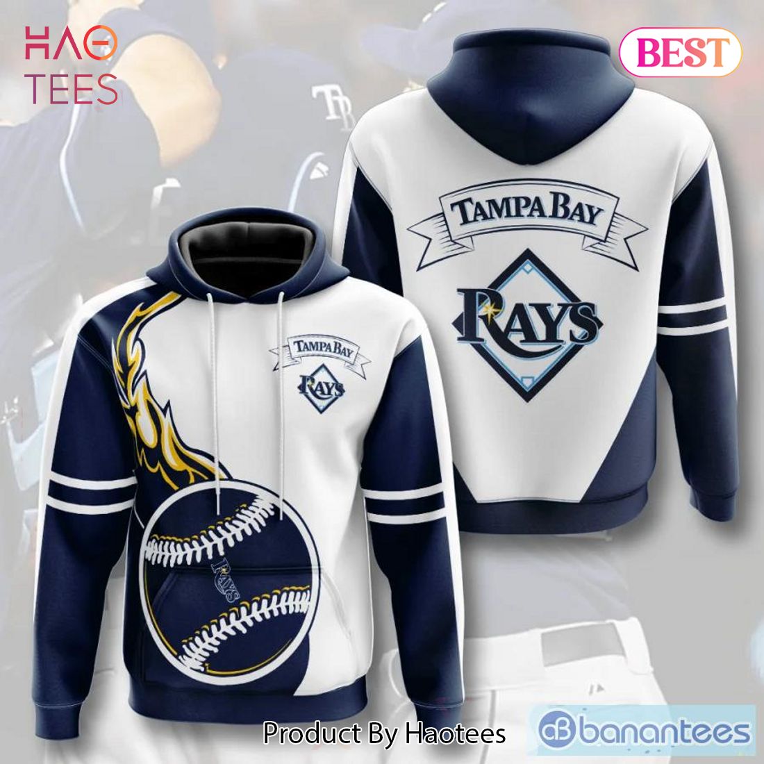 TRENDING Tampa Bay Rays 3D Hoodies Flame Balls graphic Gift For Mens