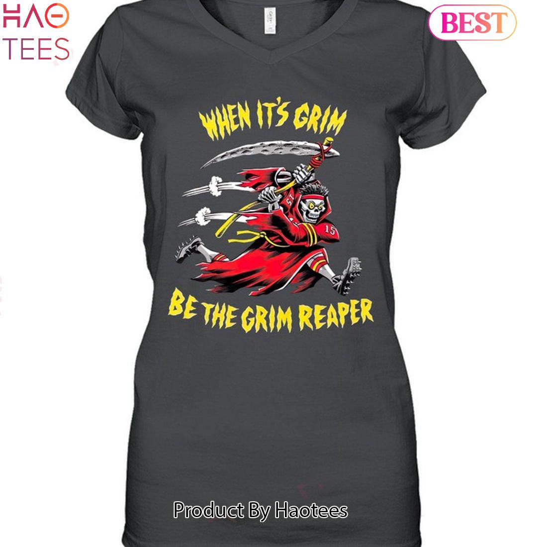When It Grim Be The Grim Reaper Kansas City Chiefs Unisex T-Shirt When It Grim Be The Grim Reaper Kansas City Chiefs Unisex T-Shirt
