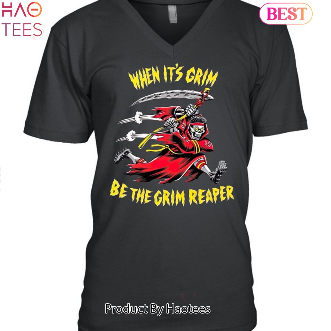 When It Grim Be The Grim Reaper Kansas City Chiefs Unisex T-Shirt When It Grim Be The Grim Reaper Kansas City Chiefs Unisex T-Shirt