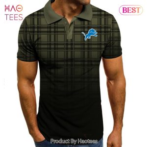 [AVAILABLE] NFL Detroit Lions Polo Tartan Gradient Polo Shirt