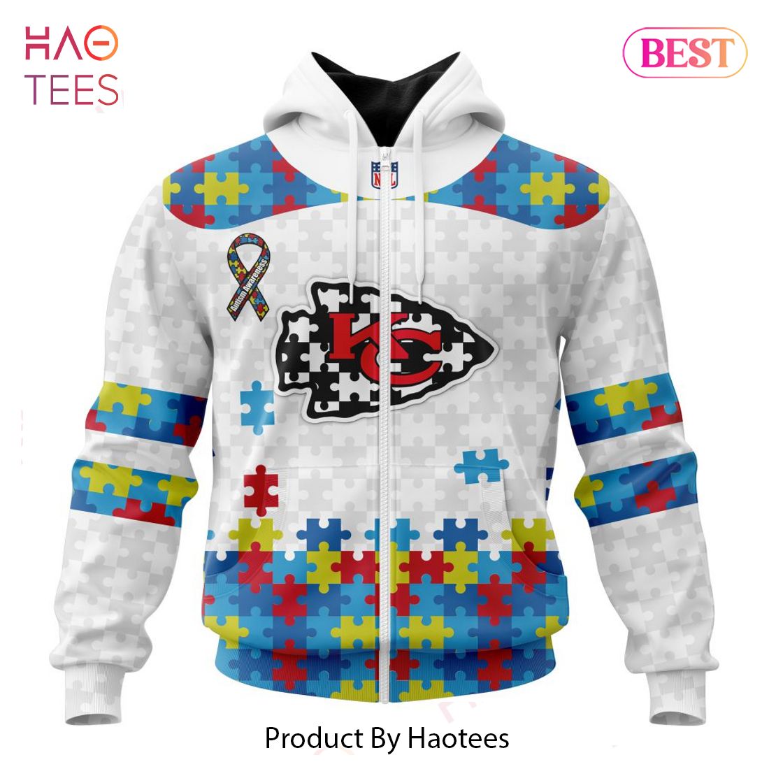 AVAILABLE NFL Kansas City Chiefs Special Autism Awareness Design Hoodie AVAILABLE NFL Kansas City Chiefs Special Autism Awareness Design Hoodie