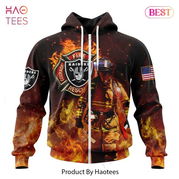 AVAILABLE NFL Las Vegas Raiders Honor Firefighters – First Responders Hoodie