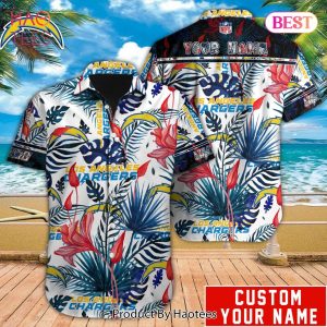 AVAILABLE NFL Los Angeles Chargers Special Hawaiian Design Button Shirt Hoodie