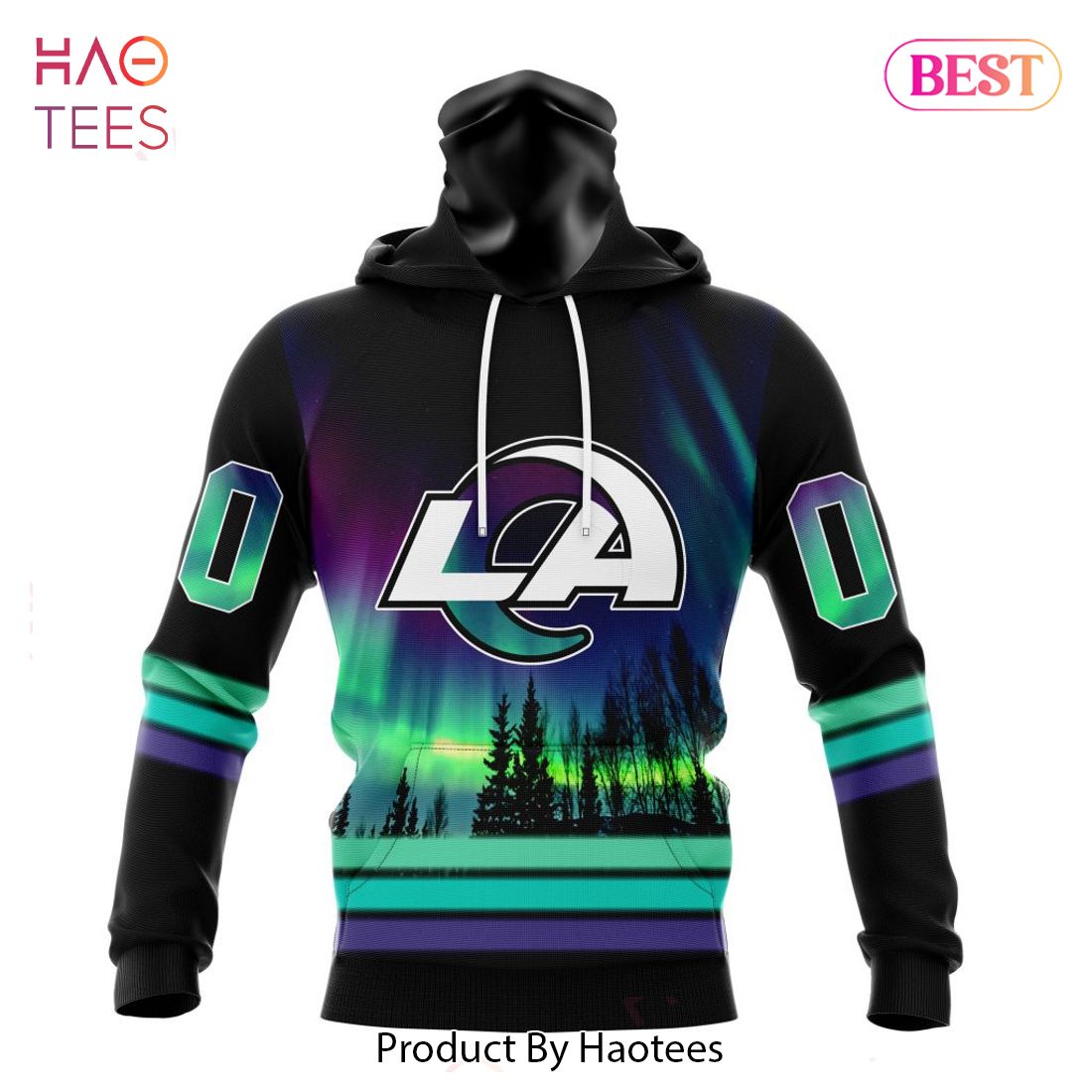 AVAILABLE NFL Los Angeles Rams Special Design With Northern Lights Hoodie AVAILABLE NFL Los Angeles Rams Special Design With Northern Lights Hoodie