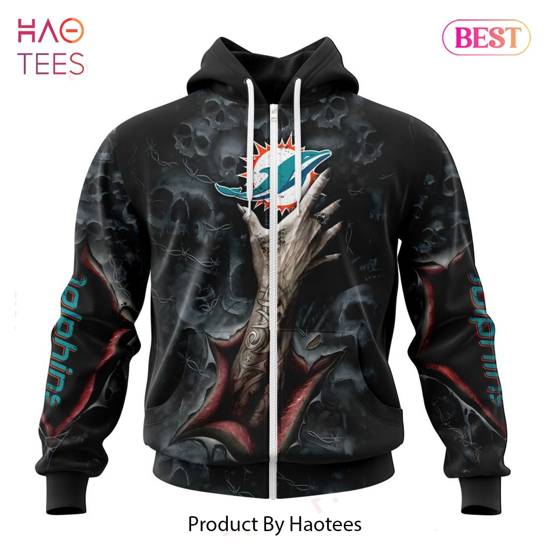 AVAILABLE NFL Miami Dolphins Special Horror Skull Art Design Hoodie AVAILABLE NFL Miami Dolphins Special Horror Skull Art Design Hoodie