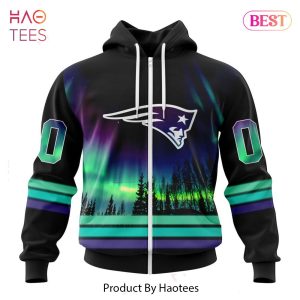 AVAILABLE NFL New England Patriots Special Design With Northern Lights Hoodie