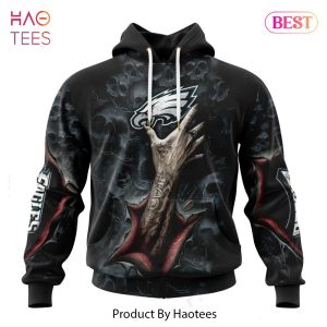 AVAILABLE NFL Philadelphia Eagles Special Horror Skull Art Design Hoodie