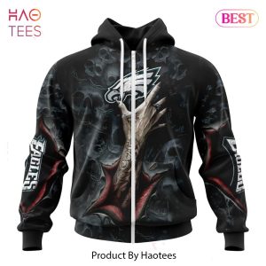 AVAILABLE NFL Philadelphia Eagles Special Horror Skull Art Design Hoodie