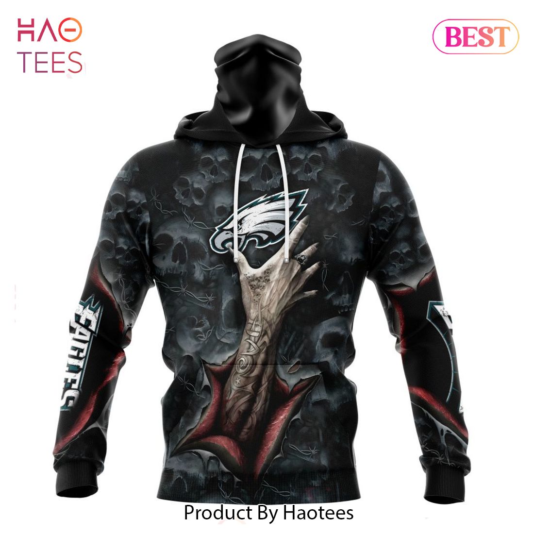 NFL Philadelphia Eagles Special Skull Art Design Hoodie - Torunstyle