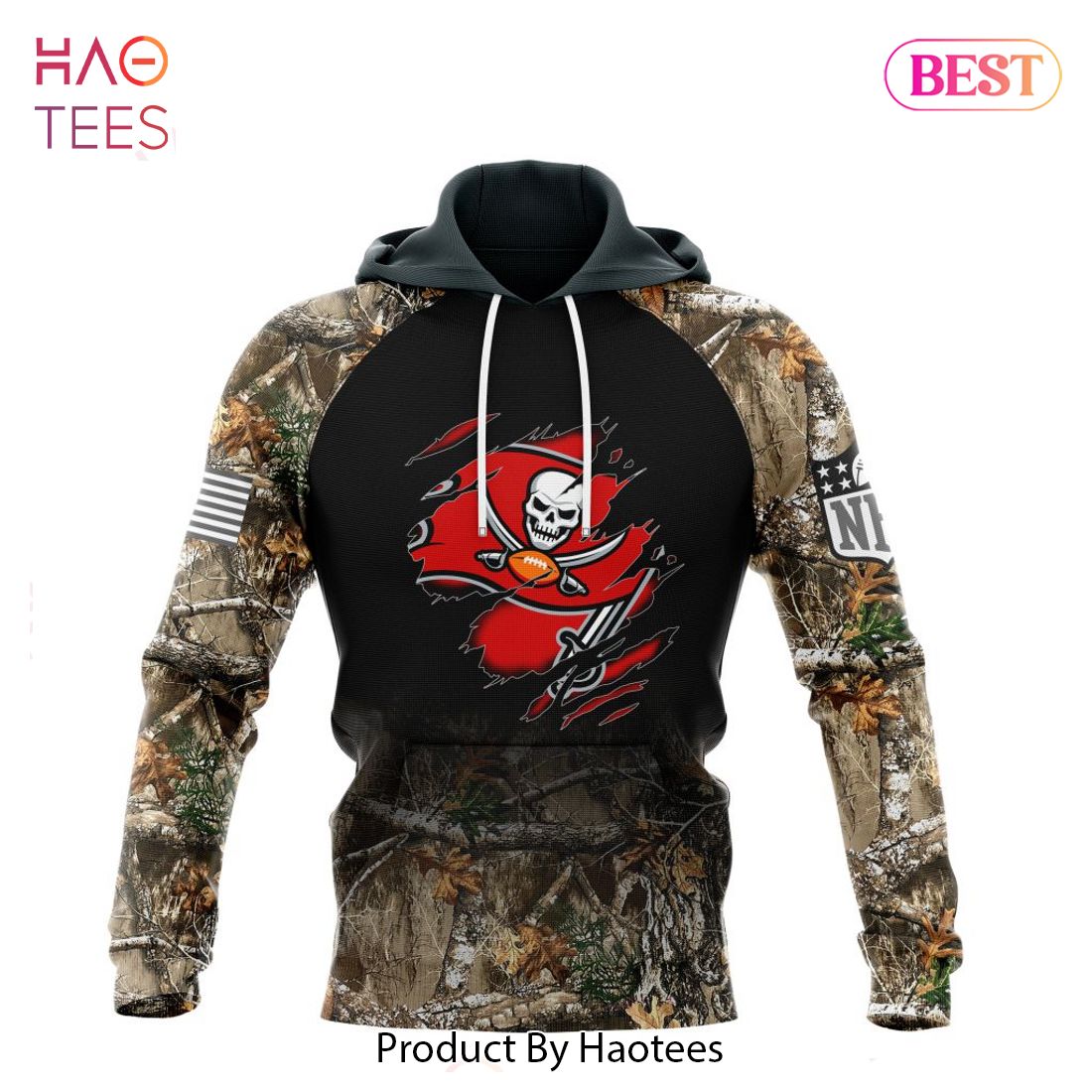 Tampa Bay Buccaneers Nfl Camo 3D Hoodie Football Logo 3D