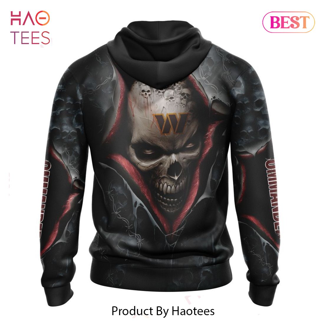AVAILABLE NFL Washington Commanders Special Horror Skull Art Design Hoodie AVAILABLE NFL Washington Commanders Special Horror Skull Art Design Hoodie