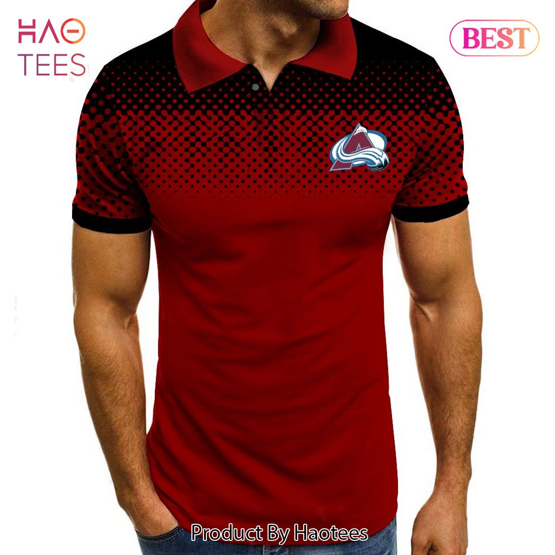 AVAILABLE NHL Colorado Avalanche Special Multi Color Polo AVAILABLE NHL Colorado Avalanche Special Multi Color Polo