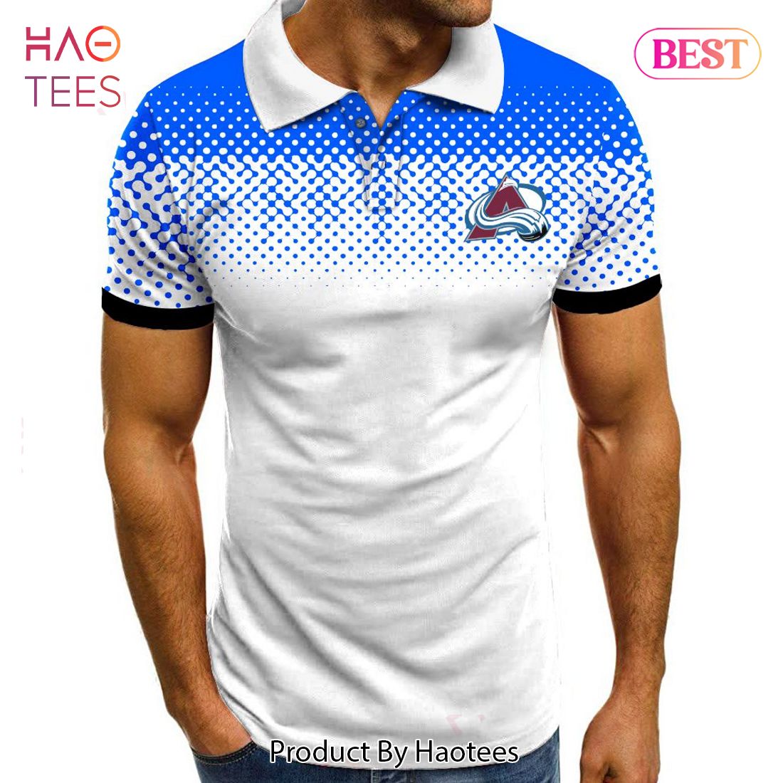 AVAILABLE NHL Colorado Avalanche Special Multi Color Polo AVAILABLE NHL Colorado Avalanche Special Multi Color Polo