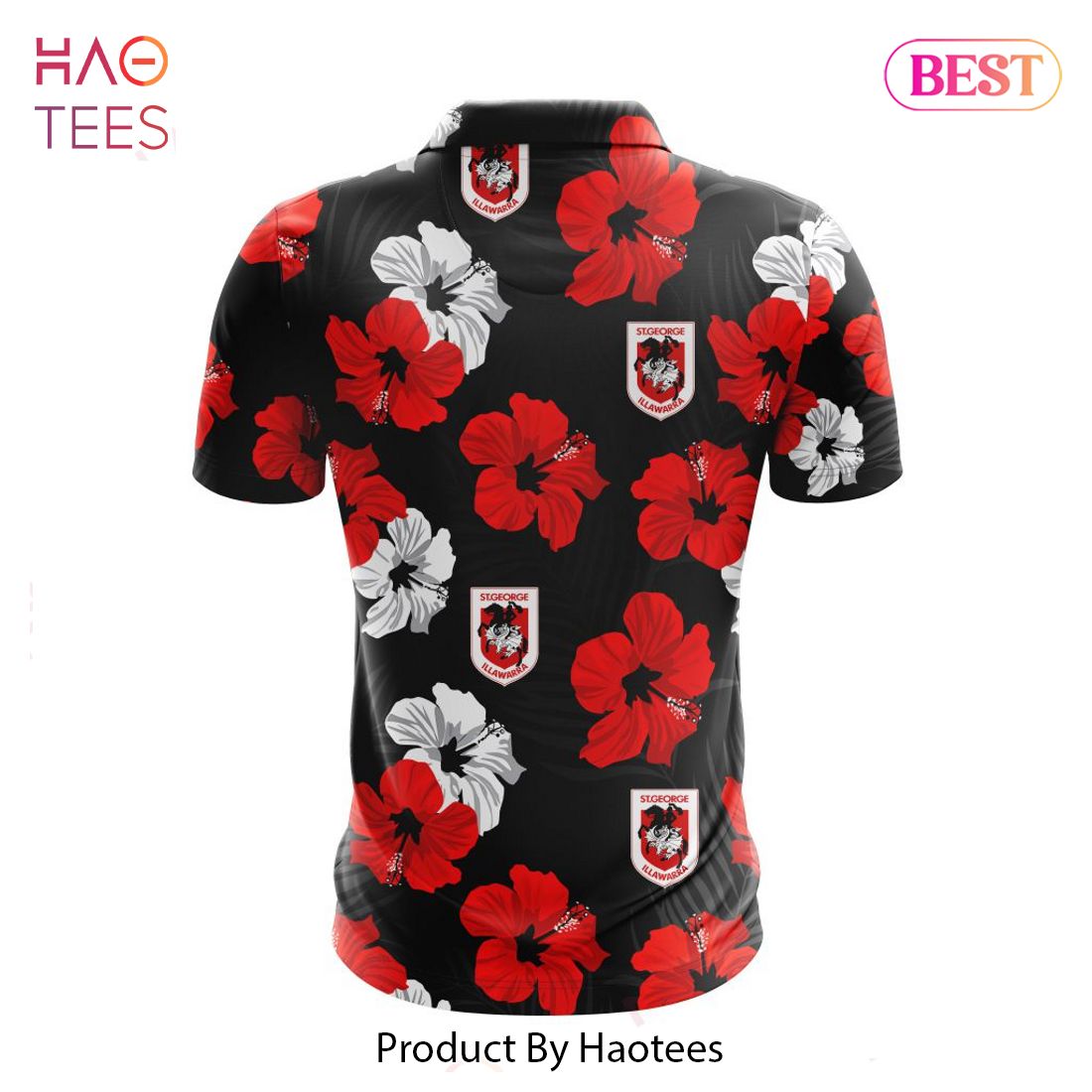 AVAILABLE NRL St. George Illawarra Dragons Special Aloha Golf Polo Design AVAILABLE NRL St. George Illawarra Dragons Special Aloha Golf Polo Design